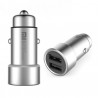 Xiaomi Car Charger 2-in-1 Dual USB Adapter Fast Charging Car Charger Metal - Silver