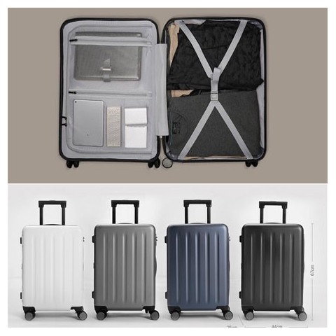 Xiaomi 90 Minutes Spinner Wheel Luggage Suitcase  -  24 INCH, BLACK